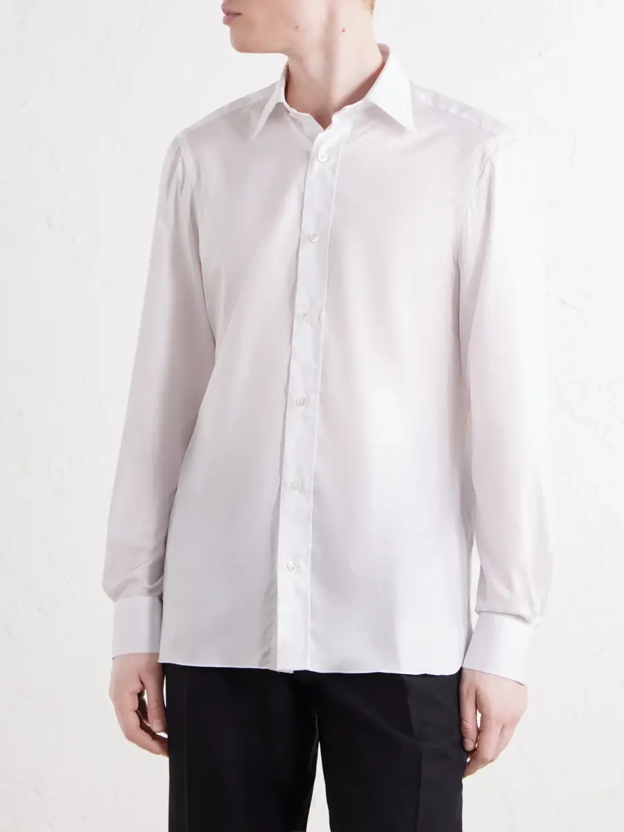 Rubinacci Cutaway-Collar Cotton-Twill Shirt - Men | Thumbnail 3 Rubinacci Cutaway-Collar Cotton-Twill Shirt - Men | Thumbnail 3