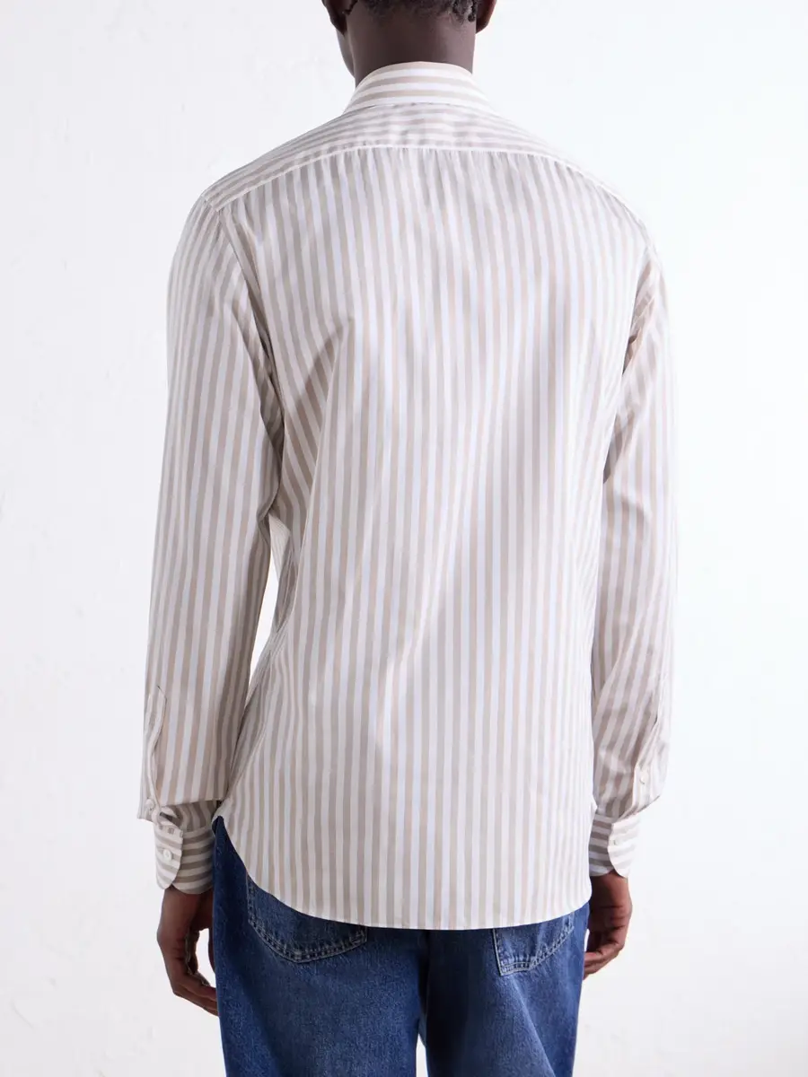 De Petrillo Striped Cotton-Poplin Shirt - Men | Thumbnail 4 De Petrillo Striped Cotton-Poplin Shirt - Men | Thumbnail 4