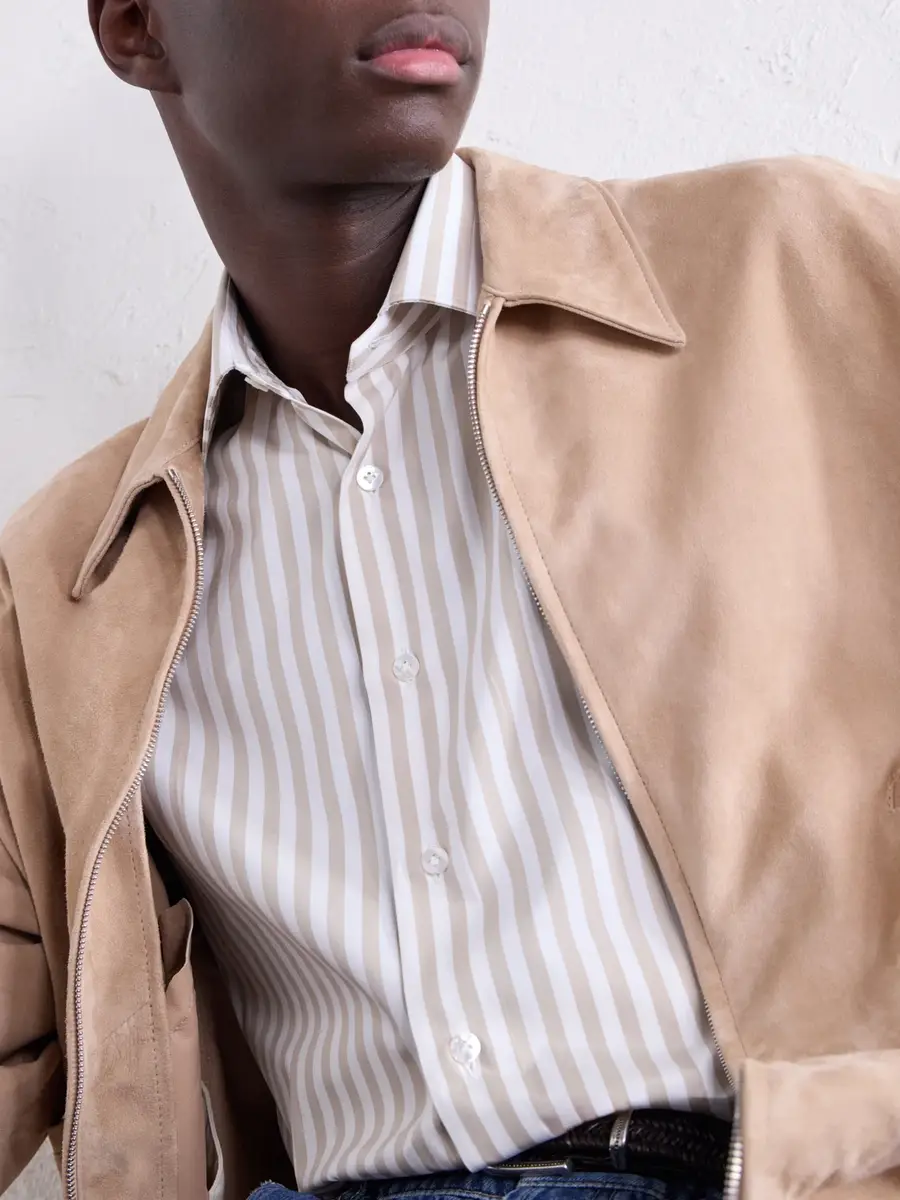 De Petrillo Striped Cotton-Poplin Shirt - Men | Thumbnail 5 De Petrillo Striped Cotton-Poplin Shirt - Men | Thumbnail 5
