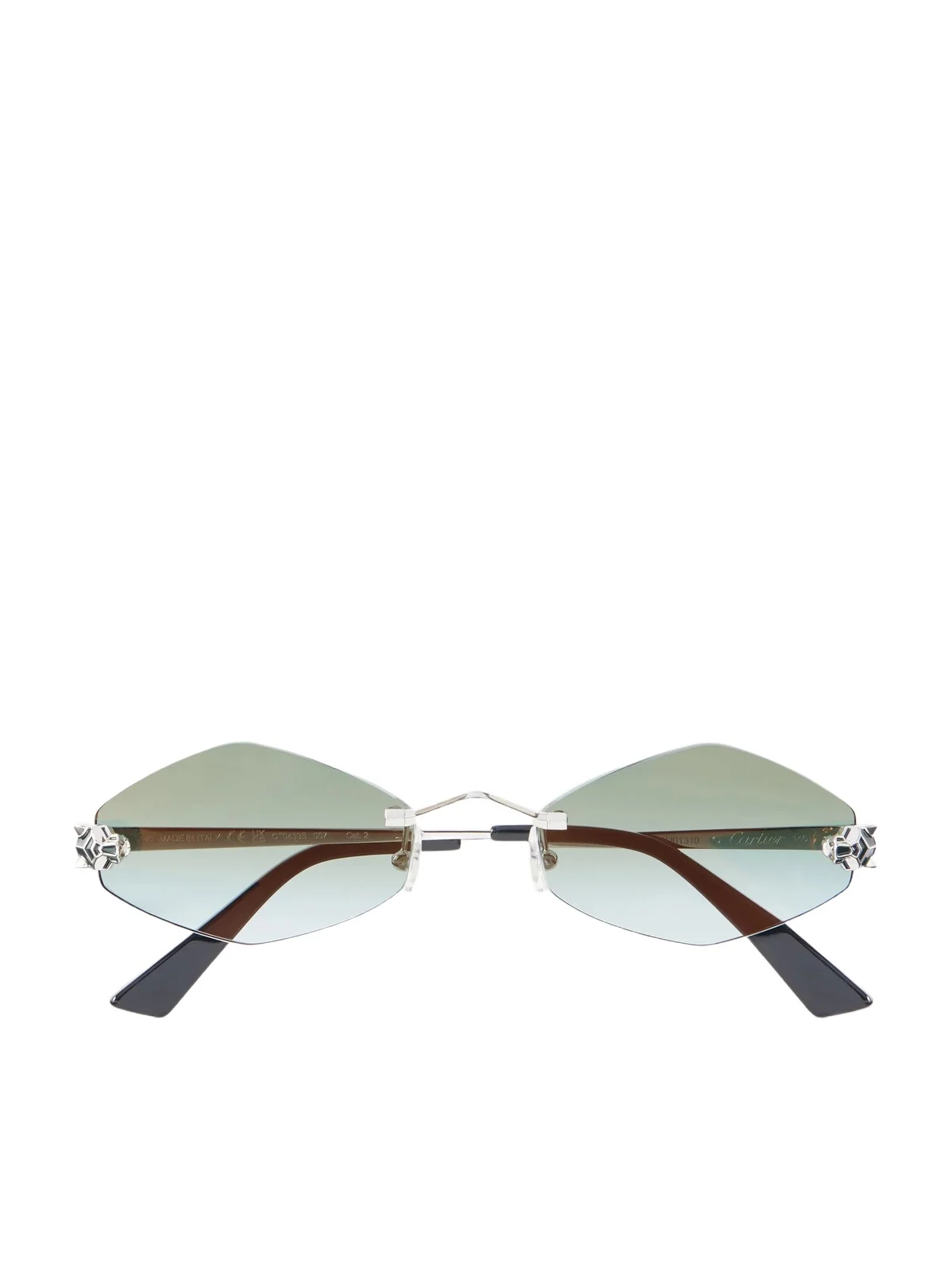 Cartier Eyewear Panthère Classic Round-Frame Silver-Tone Sunglasses - Men