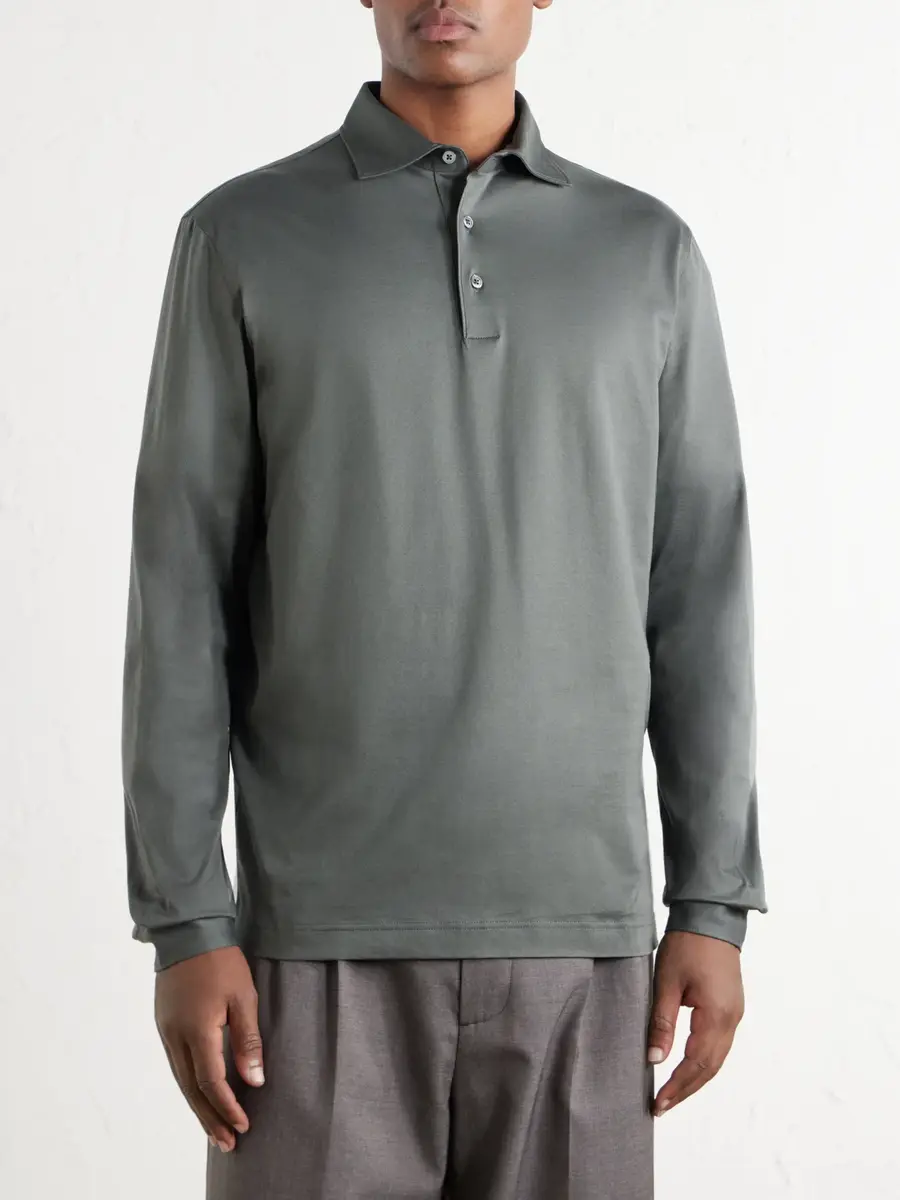 Thom Sweeney Cotton-Jersey Polo Shirt - Men | Thumbnail 3 Thom Sweeney Cotton-Jersey Polo Shirt - Men | Thumbnail 3