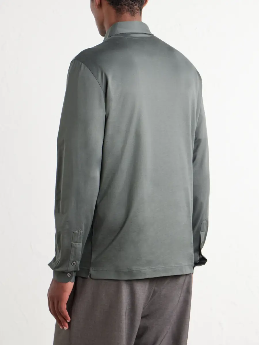 Thom Sweeney Cotton-Jersey Polo Shirt - Men | Thumbnail 4 Thom Sweeney Cotton-Jersey Polo Shirt - Men | Thumbnail 4