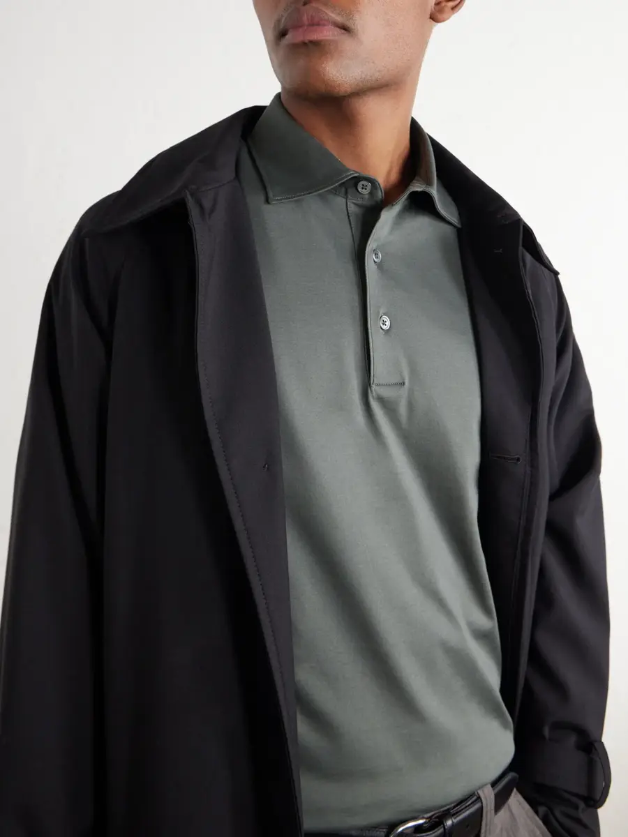 Thom Sweeney Cotton-Jersey Polo Shirt - Men | Thumbnail 5 Thom Sweeney Cotton-Jersey Polo Shirt - Men | Thumbnail 5