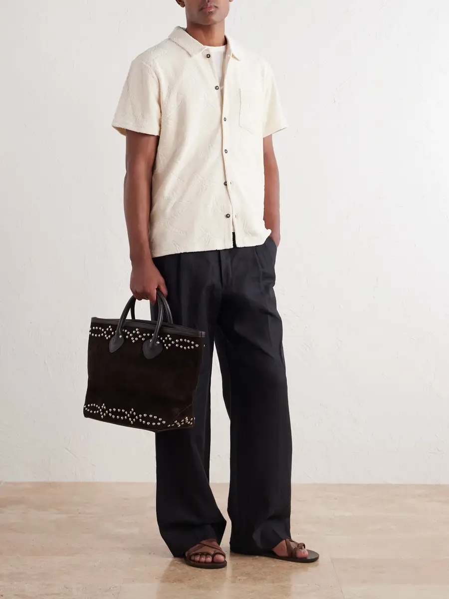 Vilebrequin Charli Camp-Collar Organic Cotton-Blend Terry Shirt - Men | Thumbnail 2