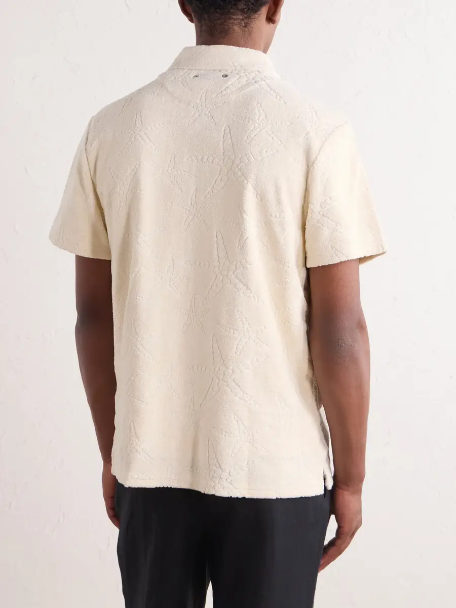 Vilebrequin Charli Camp-Collar Organic Cotton-Blend Terry Shirt - Men | Thumbnail 4