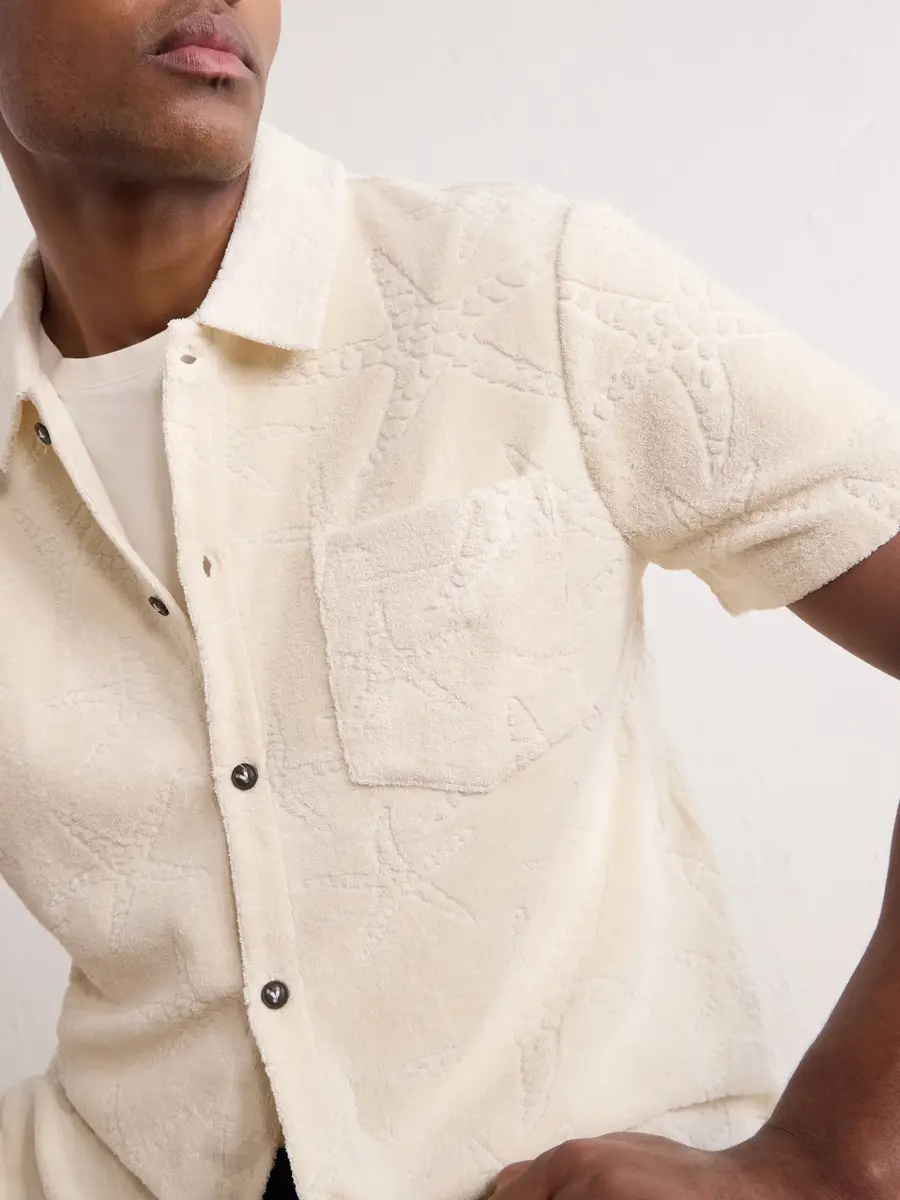 Vilebrequin Charli Camp-Collar Organic Cotton-Blend Terry Shirt - Men | Thumbnail 5