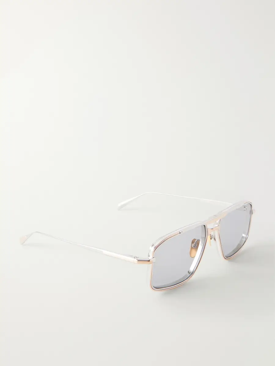 Jacques Marie Mage Earl Aviator-Style Silver-Tone Titanium Sunglasses - Men | Thumbnail 4