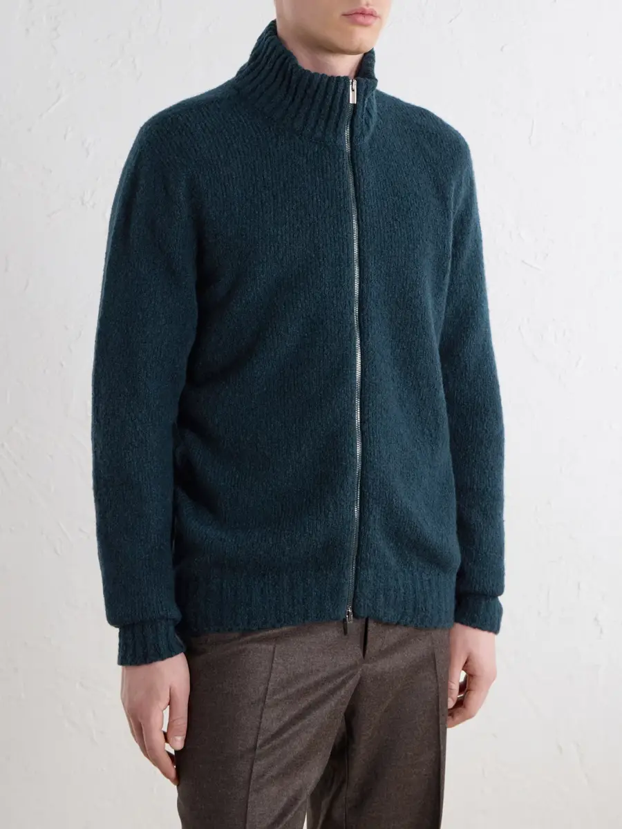 Thom Sweeney Wool-Blend Zip-Up Mock-Neck Sweater - Men | Thumbnail 3 Thom Sweeney Wool-Blend Zip-Up Mock-Neck Sweater - Men | Thumbnail 3