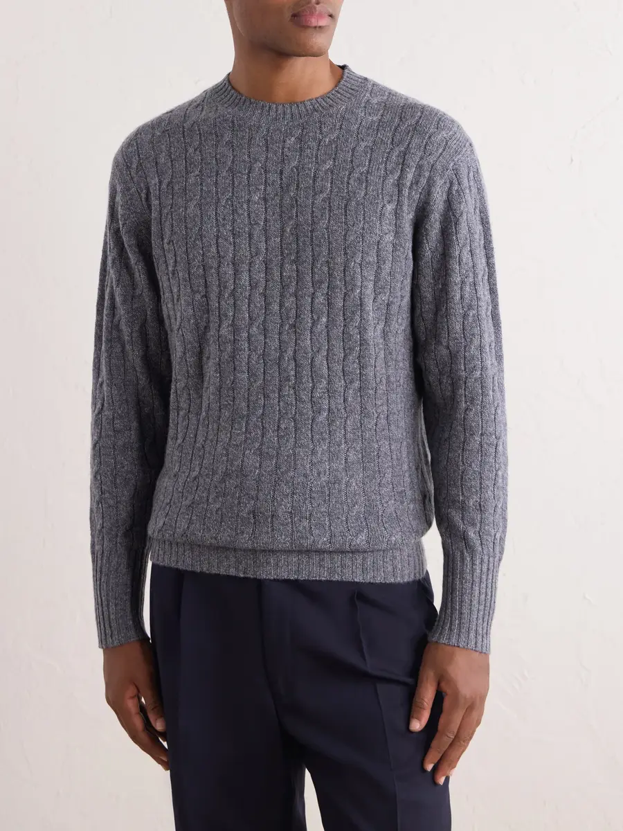 N.Peal Thames Cable-Knit Cashmere Sweater - Men | Thumbnail 3 N.Peal Thames Cable-Knit Cashmere Sweater - Men | Thumbnail 3