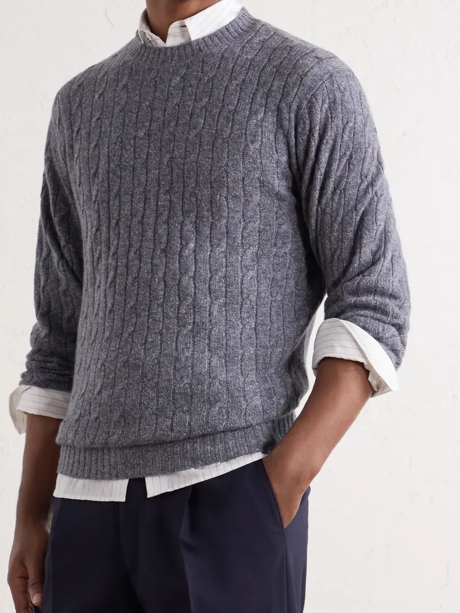 N.Peal Thames Cable-Knit Cashmere Sweater - Men | Thumbnail 5 N.Peal Thames Cable-Knit Cashmere Sweater - Men | Thumbnail 5