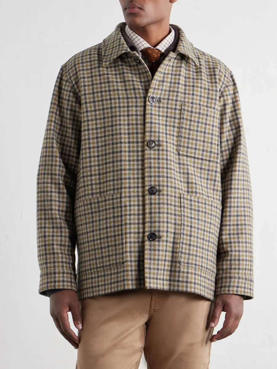 Purdey Checked Wool-Twill Overshirt - Men | Thumbnail 3 Purdey Checked Wool-Twill Overshirt - Men | Thumbnail 3