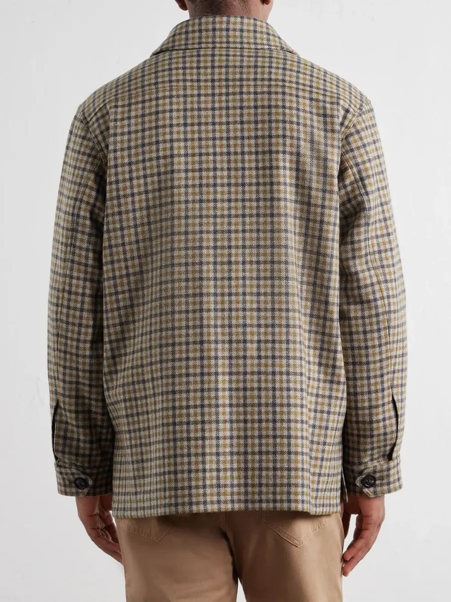 Purdey Checked Wool-Twill Overshirt - Men | Thumbnail 4 Purdey Checked Wool-Twill Overshirt - Men | Thumbnail 4