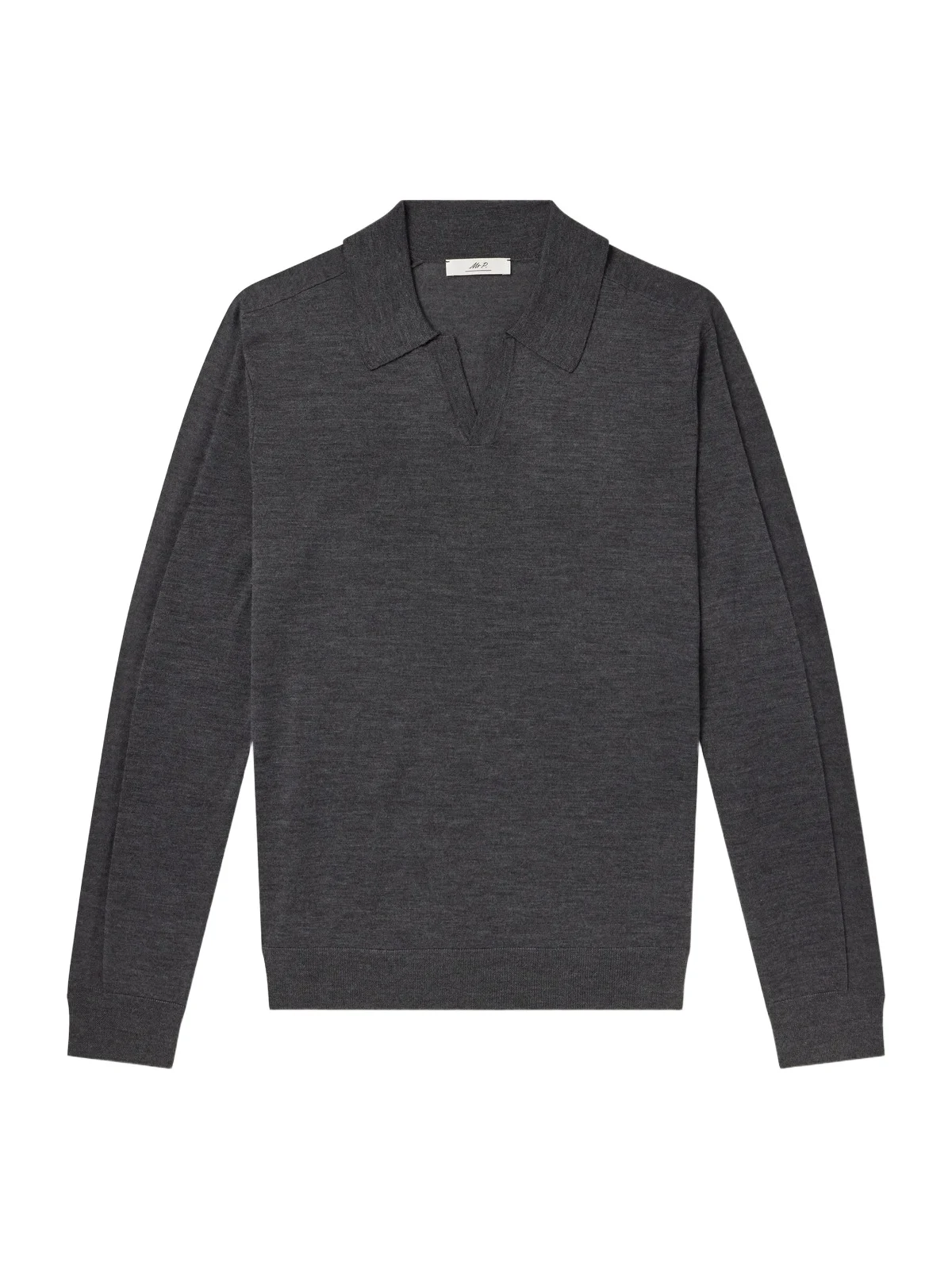 MR P. Rib-Trimmed Merino Wool and Silk-Blend Polo Shirt - Men