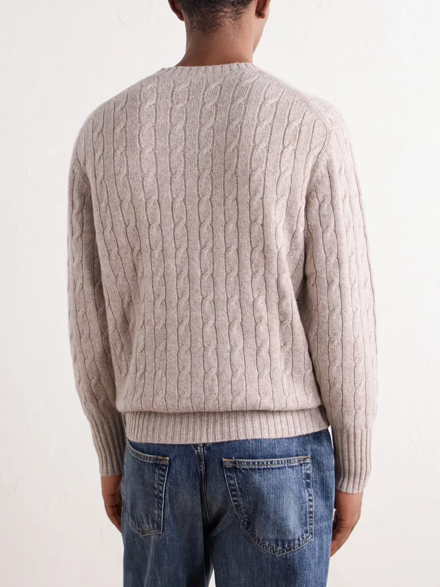 N.Peal Thames Cashmere Cable-Knit Sweater - Men | Thumbnail 4 N.Peal Thames Cashmere Cable-Knit Sweater - Men | Thumbnail 4