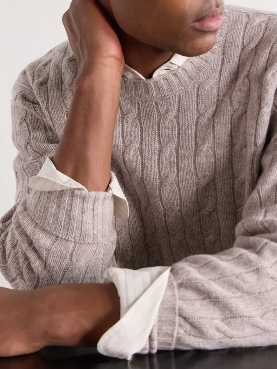 N.Peal Thames Cashmere Cable-Knit Sweater - Men | Thumbnail 5 N.Peal Thames Cashmere Cable-Knit Sweater - Men | Thumbnail 5