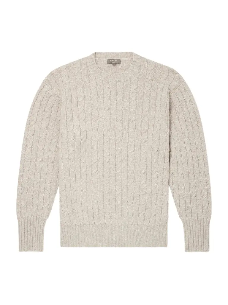 N.Peal Thames Cashmere Cable-Knit Sweater - Men