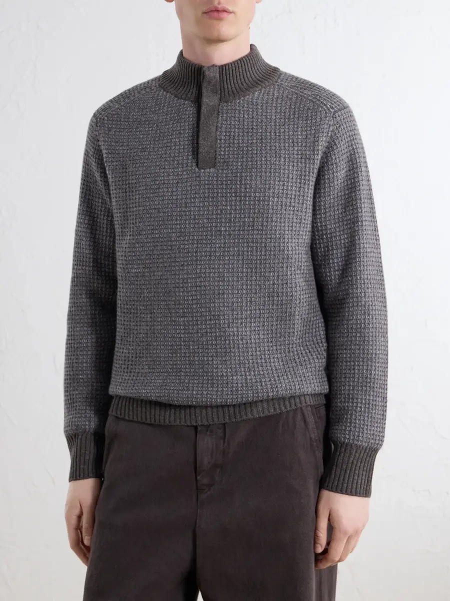 N.Peal Waffle-Knit Cashmere Sweater - Men | Thumbnail 3 N.Peal Waffle-Knit Cashmere Sweater - Men | Thumbnail 3