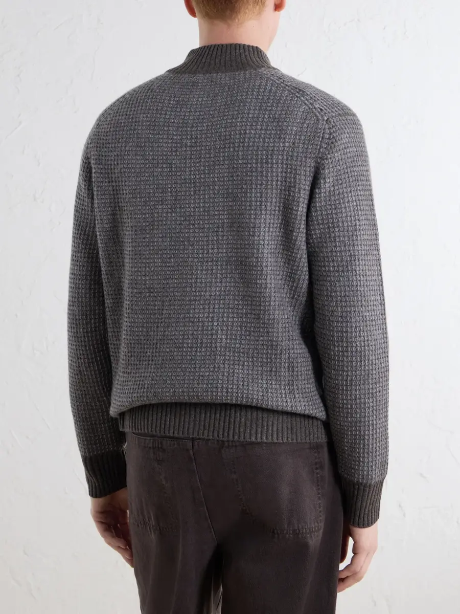 N.Peal Waffle-Knit Cashmere Sweater - Men | Thumbnail 4 N.Peal Waffle-Knit Cashmere Sweater - Men | Thumbnail 4