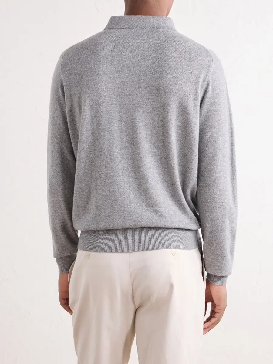 Rubinacci Cashmere Polo Shirt - Men | Thumbnail 4 Rubinacci Cashmere Polo Shirt - Men | Thumbnail 4