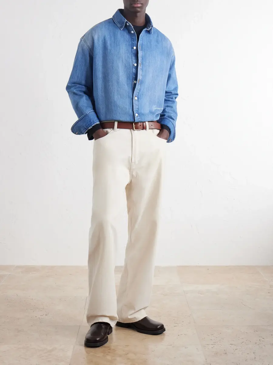 Jacquemus Logo-Printed Denim Shirt - Men | Thumbnail 2 Jacquemus Logo-Printed Denim Shirt - Men | Thumbnail 2