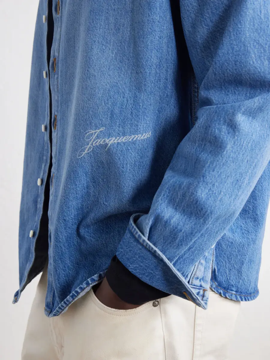 Jacquemus Logo-Printed Denim Shirt - Men | Thumbnail 6 Jacquemus Logo-Printed Denim Shirt - Men | Thumbnail 6