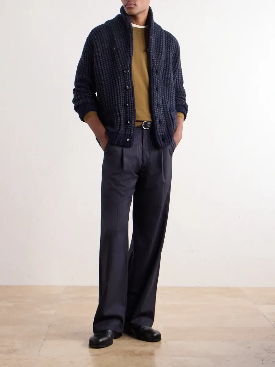N.Peal Kensington Shawl-Collar Cashmere Cardigan - Men | Thumbnail 2