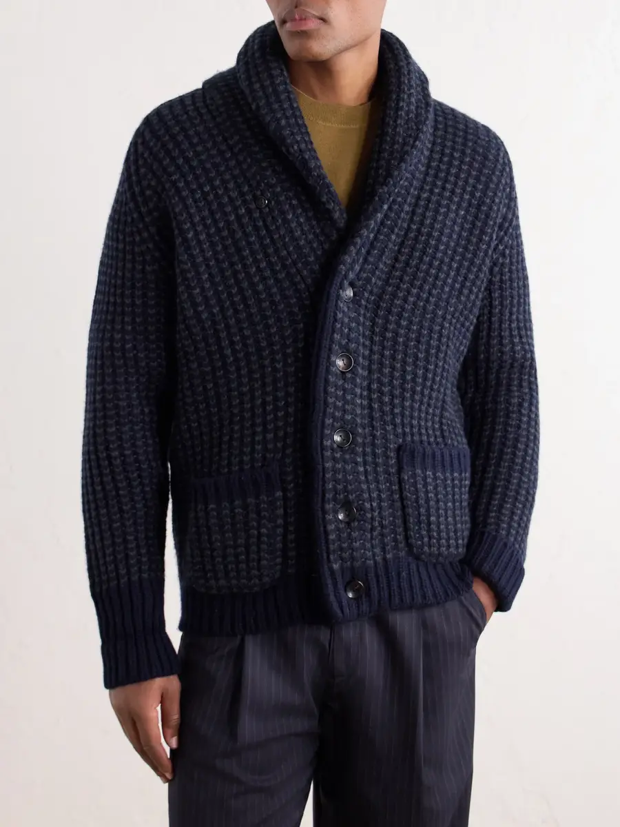 N.Peal Kensington Shawl-Collar Cashmere Cardigan - Men | Thumbnail 3