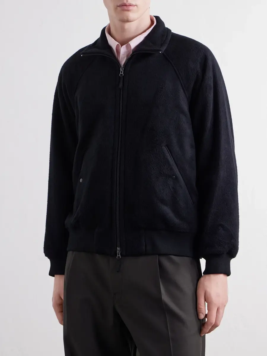 ATON Silk And Wool-Blend Fleece Jacket - Men | Thumbnail 3