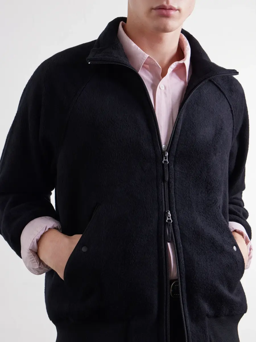 ATON Silk And Wool-Blend Fleece Jacket - Men | Thumbnail 5