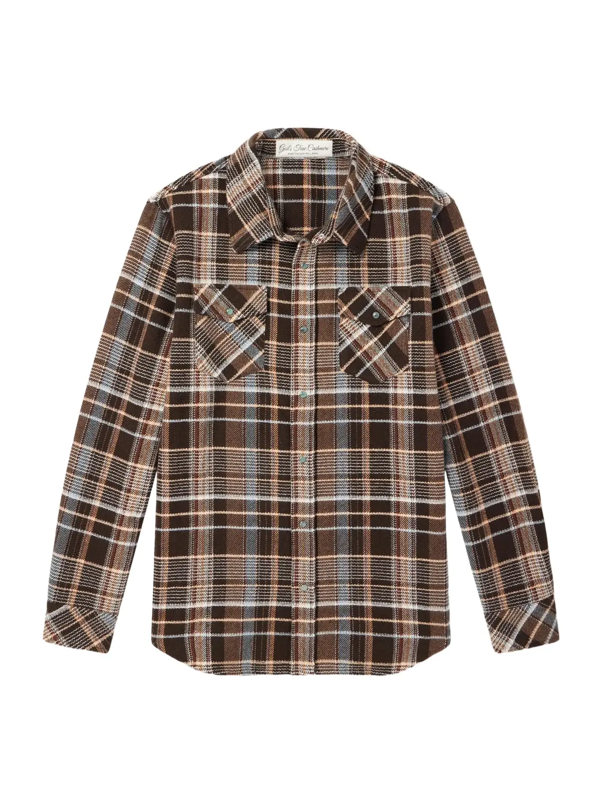 God’s True Cashmere Plaid Cashmere-Flannel Shirt - Men