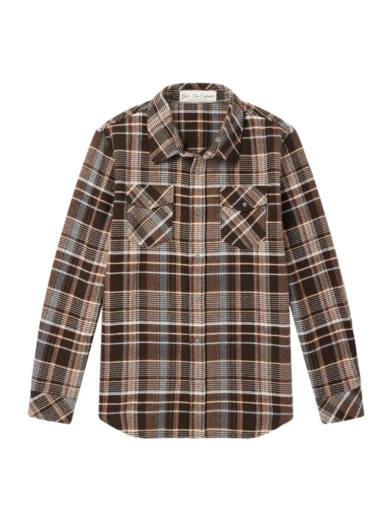 God’s True Cashmere Plaid Cashmere-Flannel Shirt - Men