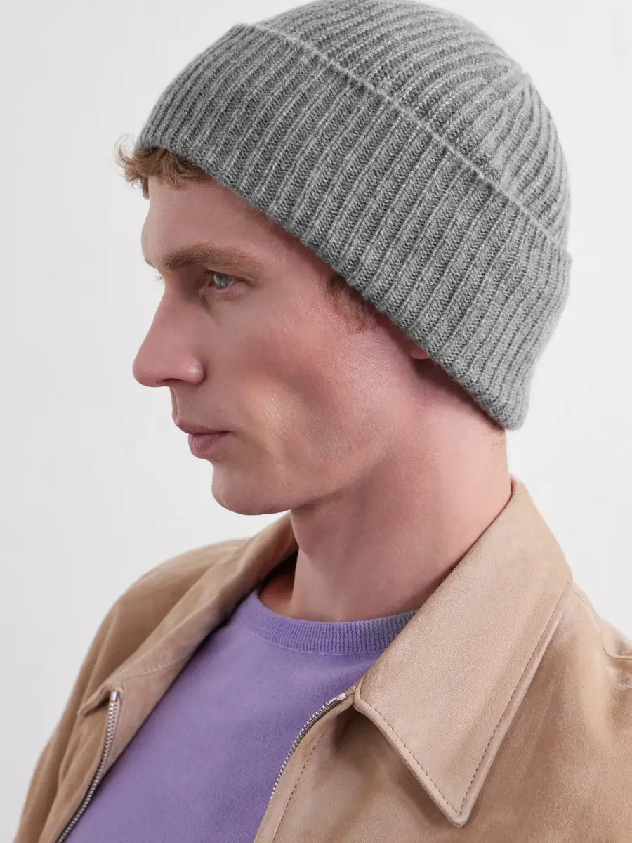 Anderson & Sheppard Ribbed Cashmere Beanie - Men | Thumbnail 3 Anderson & Sheppard Ribbed Cashmere Beanie - Men | Thumbnail 3