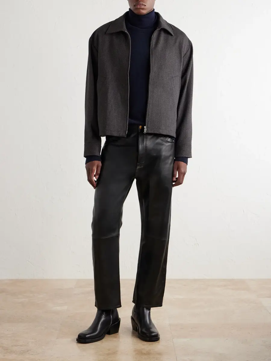 Willy Chavarria Chente Straight-Leg Paneled Leather Trousers - Men | Thumbnail 2 Willy Chavarria Chente Straight-Leg Paneled Leather Trousers - Men | Thumbnail 2