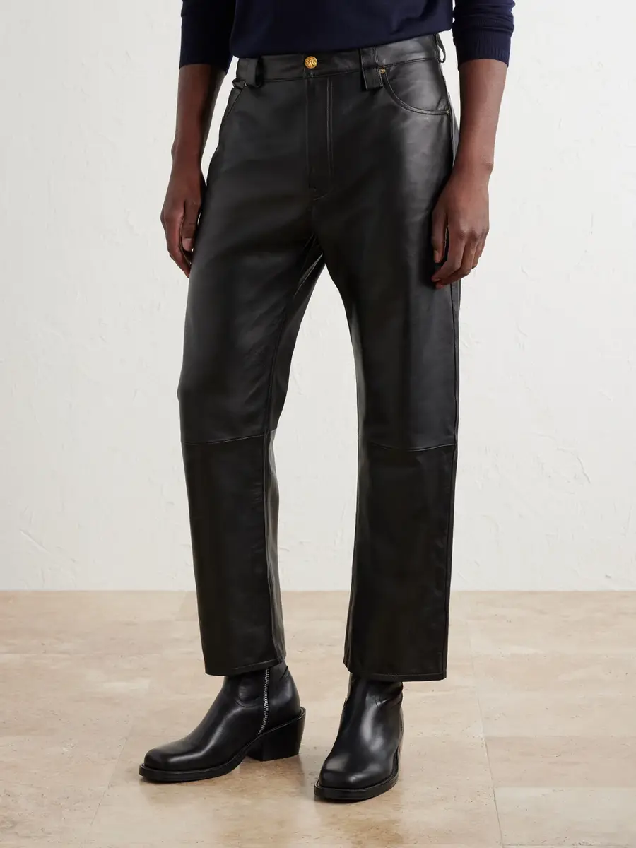 Willy Chavarria Chente Straight-Leg Paneled Leather Trousers - Men | Thumbnail 3 Willy Chavarria Chente Straight-Leg Paneled Leather Trousers - Men | Thumbnail 3