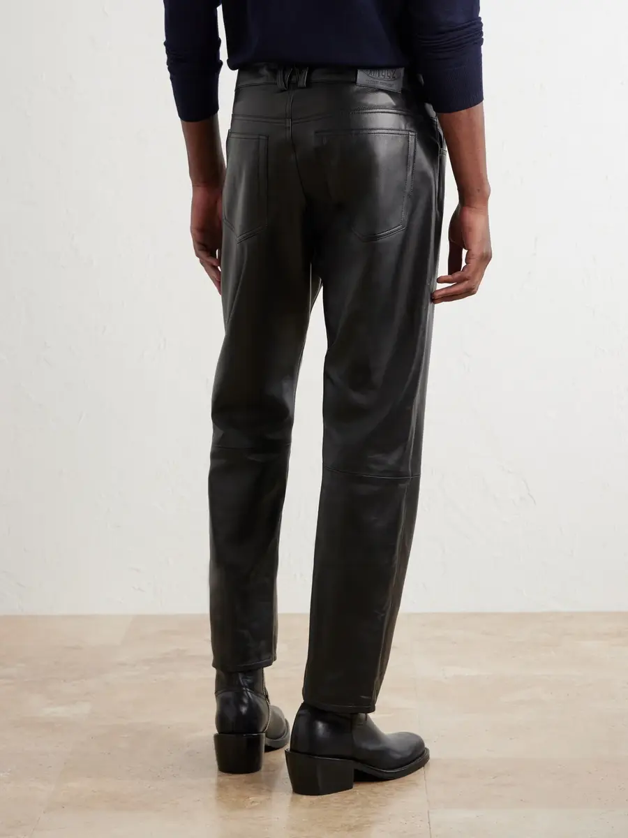 Willy Chavarria Chente Straight-Leg Paneled Leather Trousers - Men | Thumbnail 4 Willy Chavarria Chente Straight-Leg Paneled Leather Trousers - Men | Thumbnail 4