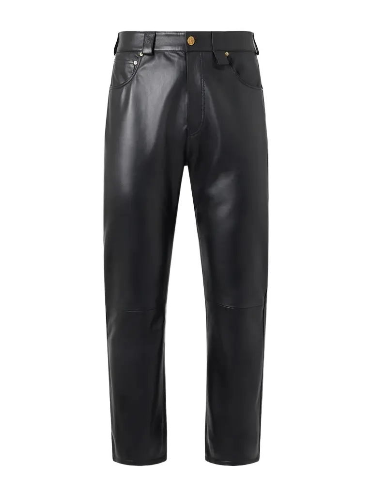 Willy Chavarria Chente Straight-Leg Paneled Leather Trousers - Men