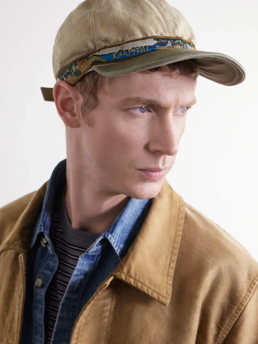 KAPITAL Chino Brumfield Embroidered Cotton-Twill Cap - Men | Thumbnail 3