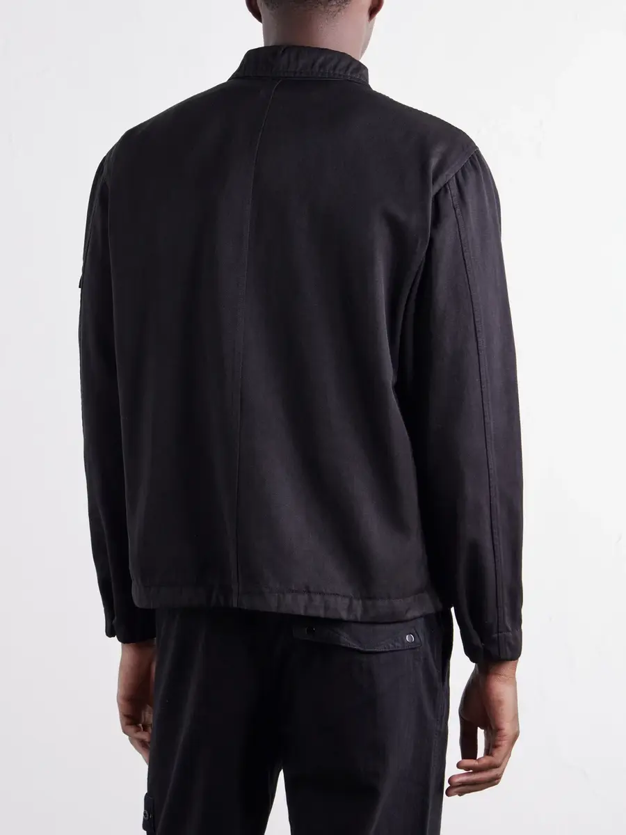 Stone Island STONE ISLAND GHOST Garment-Dyed Wool and Cotton-Blend Gabardine-TC Overshirt - Men | Thumbnail 4 Stone Island STONE ISLAND GHOST Garment-Dyed Wool and Cotton-Blend Gabardine-TC Overshirt - Men | Thumbnail 4