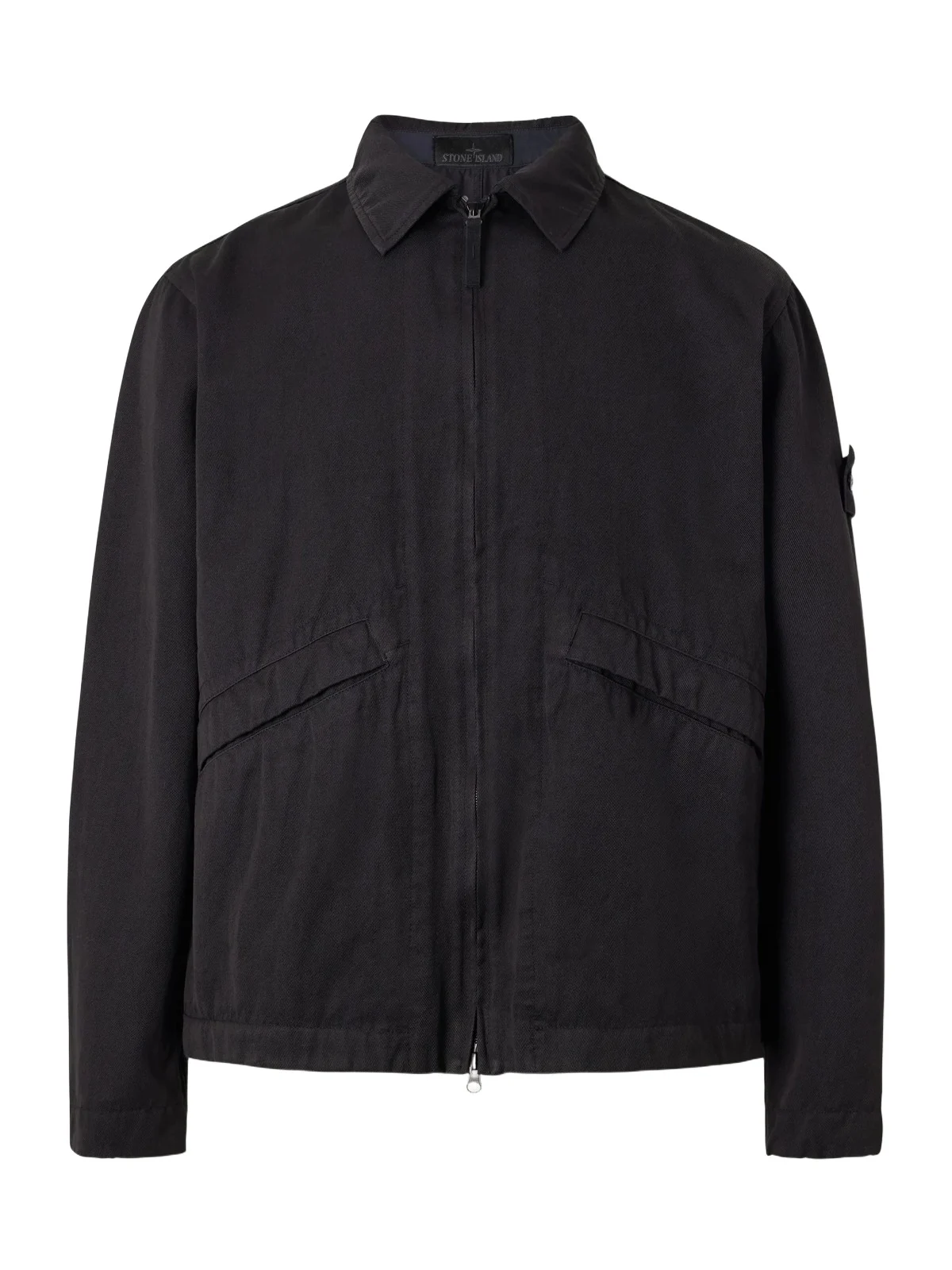 Stone Island GHOST Garment-Dyed Wool and Cotton-Blend Gabardine-TC Overshirt - Men