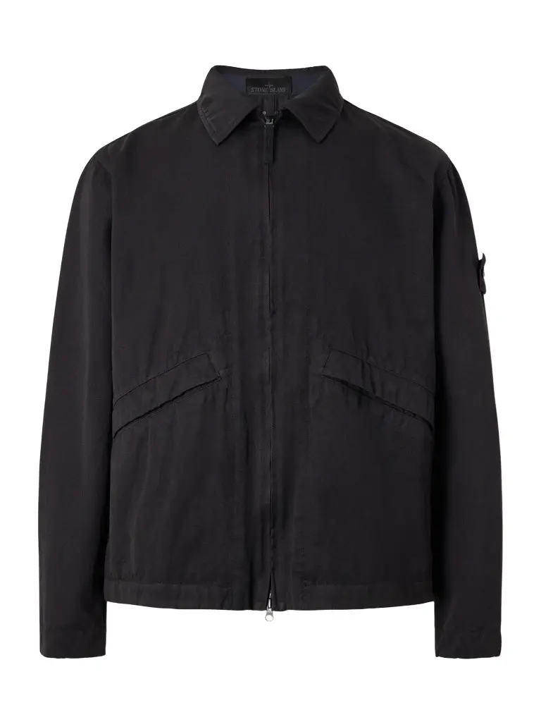Stone Island STONE ISLAND GHOST Garment-Dyed Wool and Cotton-Blend Gabardine-TC Overshirt - Men