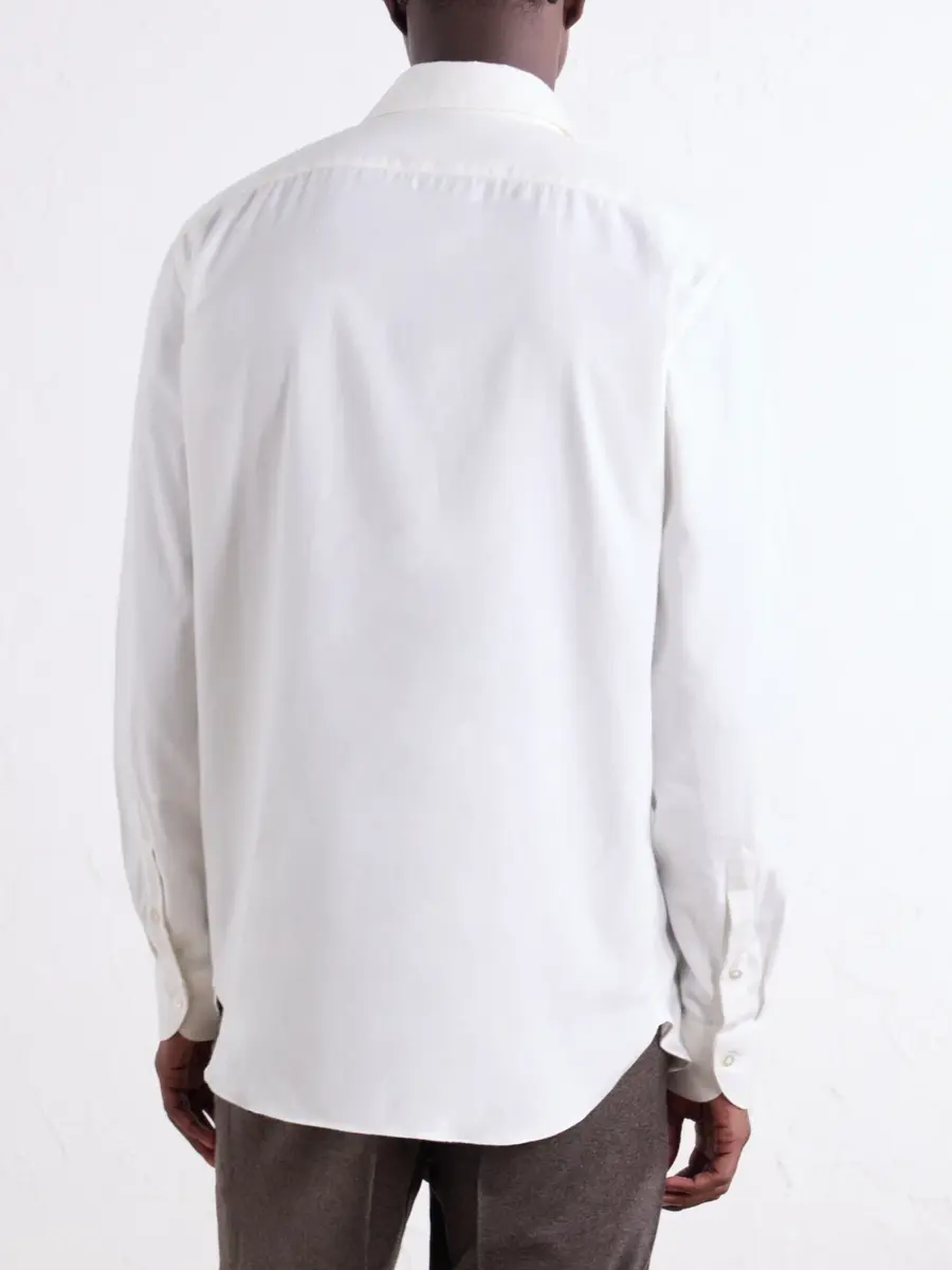 De Petrillo Cutaway-Collar Brushed Cotton-Twill Shirt - Men | Thumbnail 4 De Petrillo Cutaway-Collar Brushed Cotton-Twill Shirt - Men | Thumbnail 4