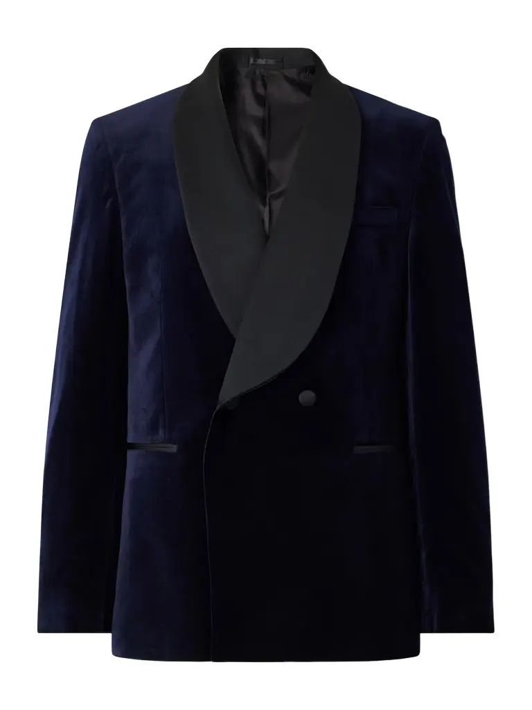 MR P. Satin-Trimmed Cotton and Silk-Blend Velvet Tuxedo Jacket - Men
