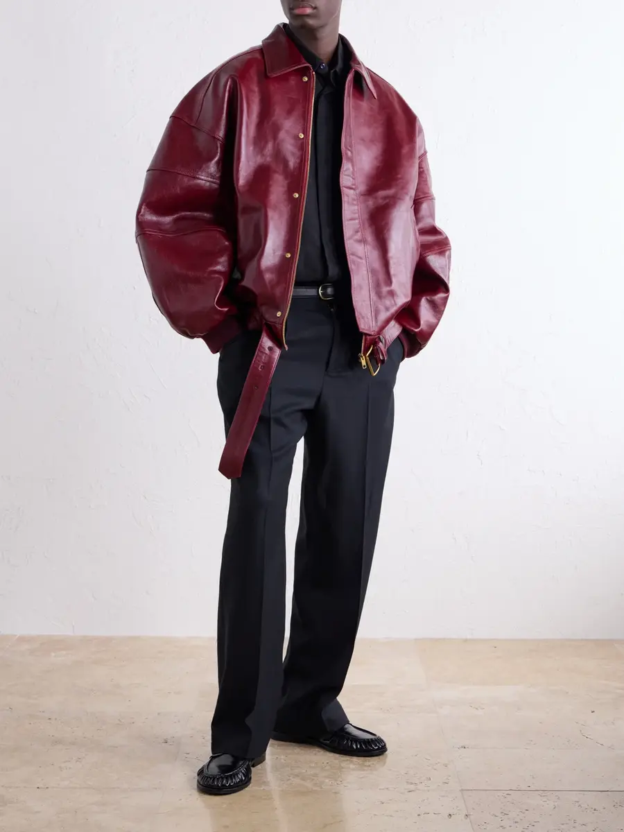 Willy Chavarria OS Hustler´s Oversized Leather Jacket - Men | Thumbnail 2 Willy Chavarria OS Hustler´s Oversized Leather Jacket - Men | Thumbnail 2