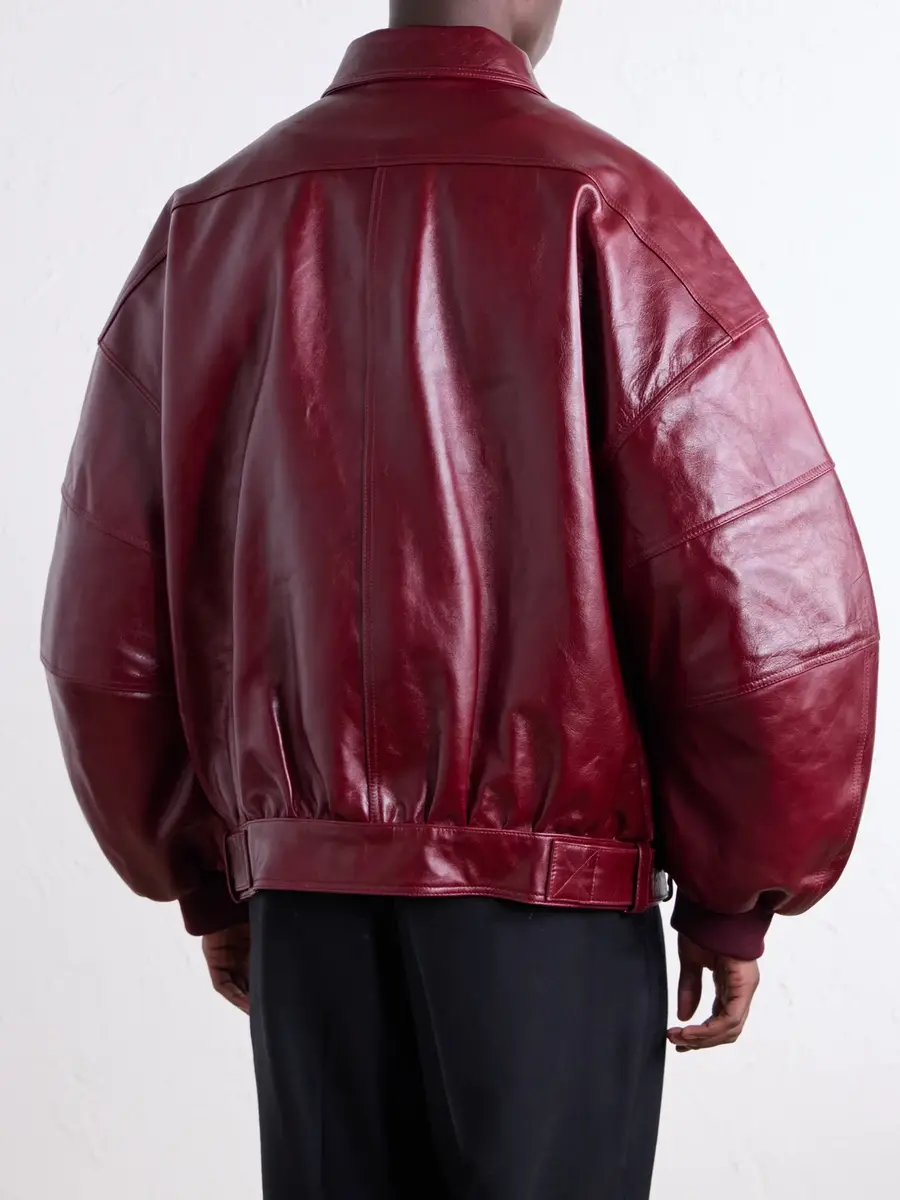 Willy Chavarria OS Hustler´s Oversized Leather Jacket - Men | Thumbnail 4 Willy Chavarria OS Hustler´s Oversized Leather Jacket - Men | Thumbnail 4