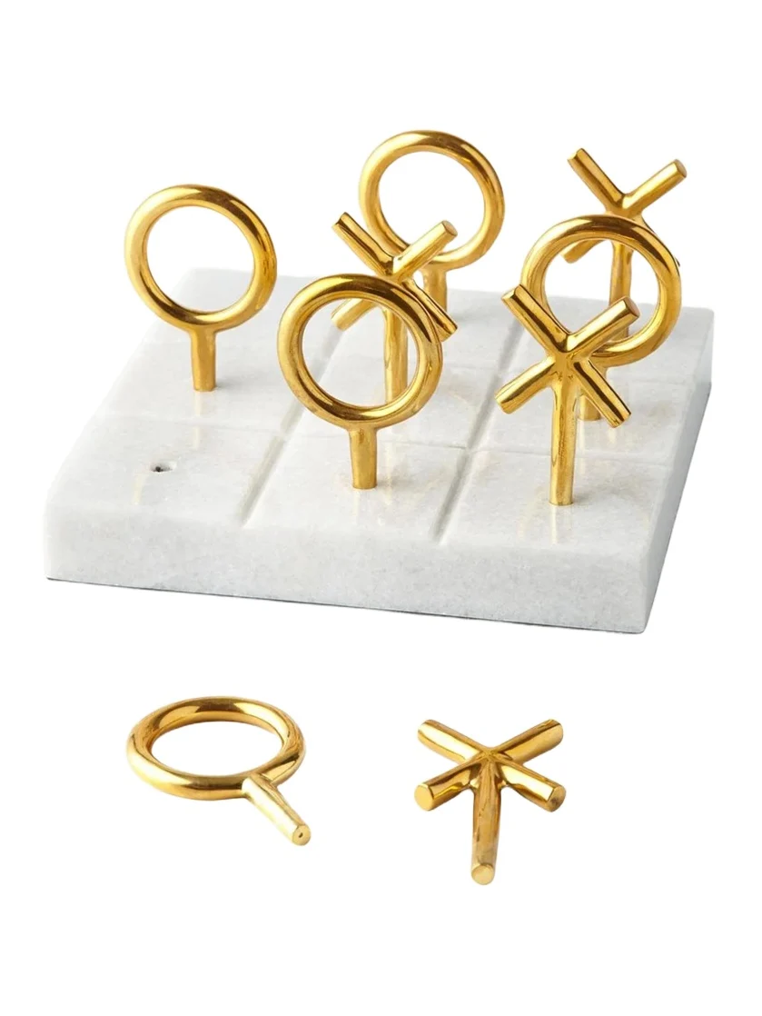 Jonathan Adler Brass Tic Tac Toe Set