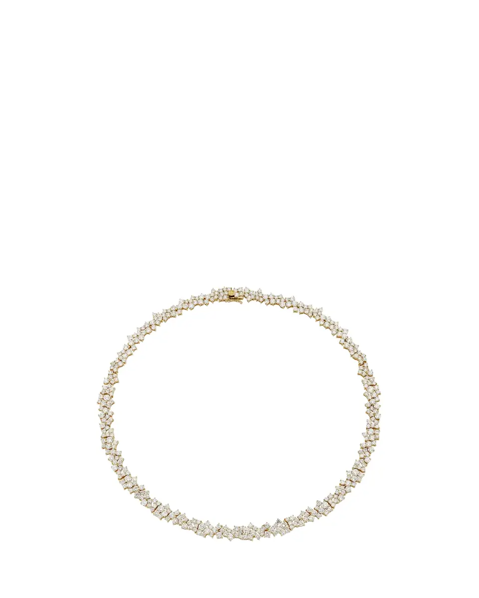 Sydney Evan 18K Yellow Gold Wide Cocktail Diamond Eternity Necklace | Thumbnail 2 Sydney Evan 18K Yellow Gold Wide Cocktail Diamond Eternity Necklace | Thumbnail 2