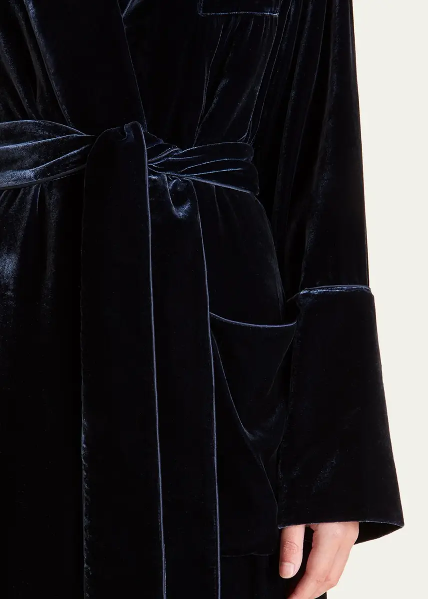 Olivia von Halle Capability Shawl-Collar Velvet Robe | Thumbnail 4 Olivia von Halle Capability Shawl-Collar Velvet Robe | Thumbnail 4