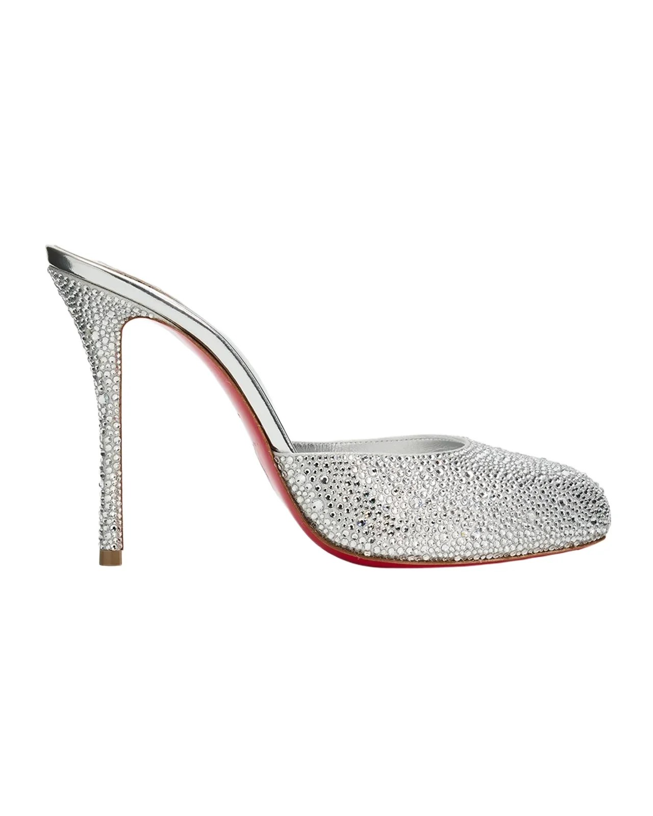 100mm Dolly Strass Metallic Leather Mules 100mm Dolly Strass Metallic Leather Mules