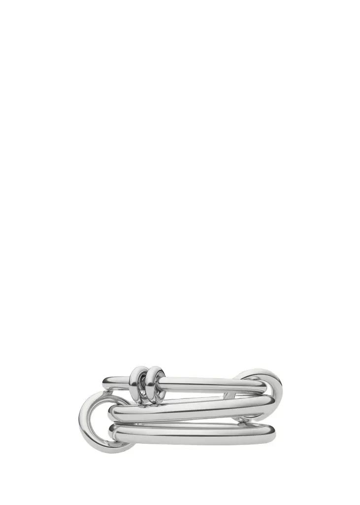 Three Link Ring with Connectors in Sterling Silver Three Link Ring with Connectors in Sterling Silver
