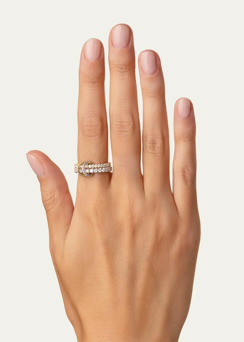 Spinelli Kilcollin Cadence 18K Yellow and White Gold Diamond Ring | Thumbnail 2 Spinelli Kilcollin Cadence 18K Yellow and White Gold Diamond Ring | Thumbnail 2